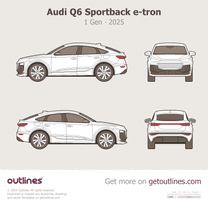 2025 Audi Q6 Sportback e-tron ∙ 1 Gen SUV blueprint